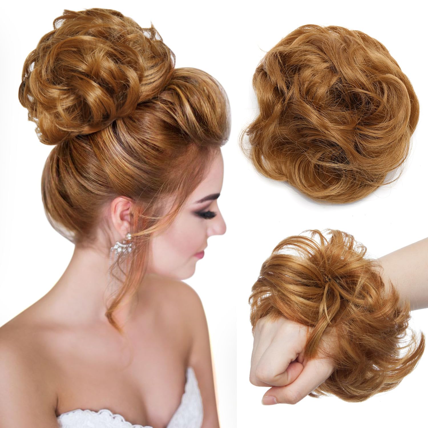 Synthetic Messy Bun Hair Piece for Women - Image 52