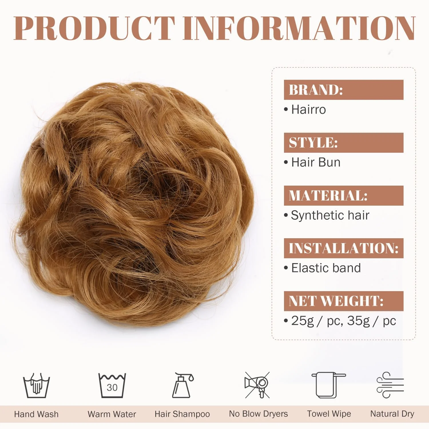 Synthetic Messy Bun Hair Piece for Women - Image 53