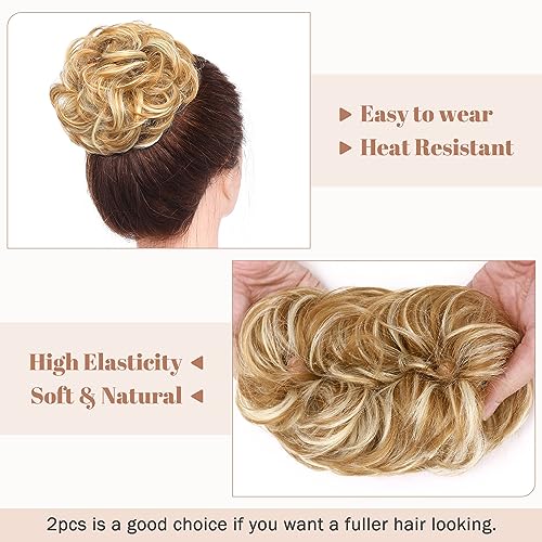 Synthetic Messy Bun Hair Piece for Women - Image 59
