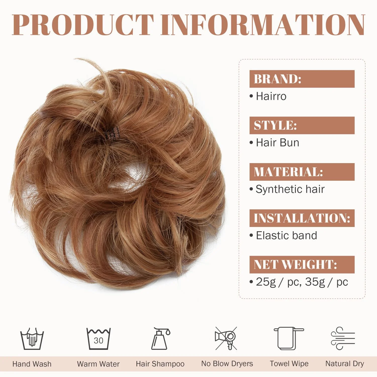 Synthetic Messy Bun Hair Piece for Women - Image 63