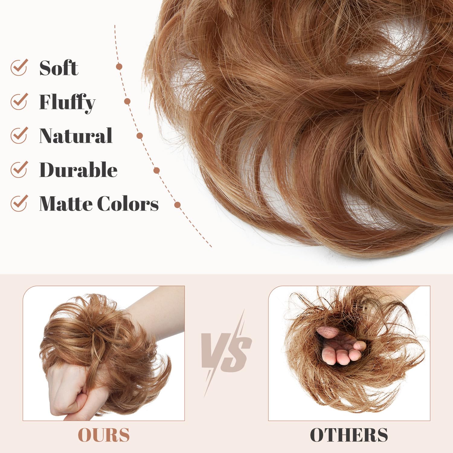 Synthetic Messy Bun Hair Piece for Women - Image 65