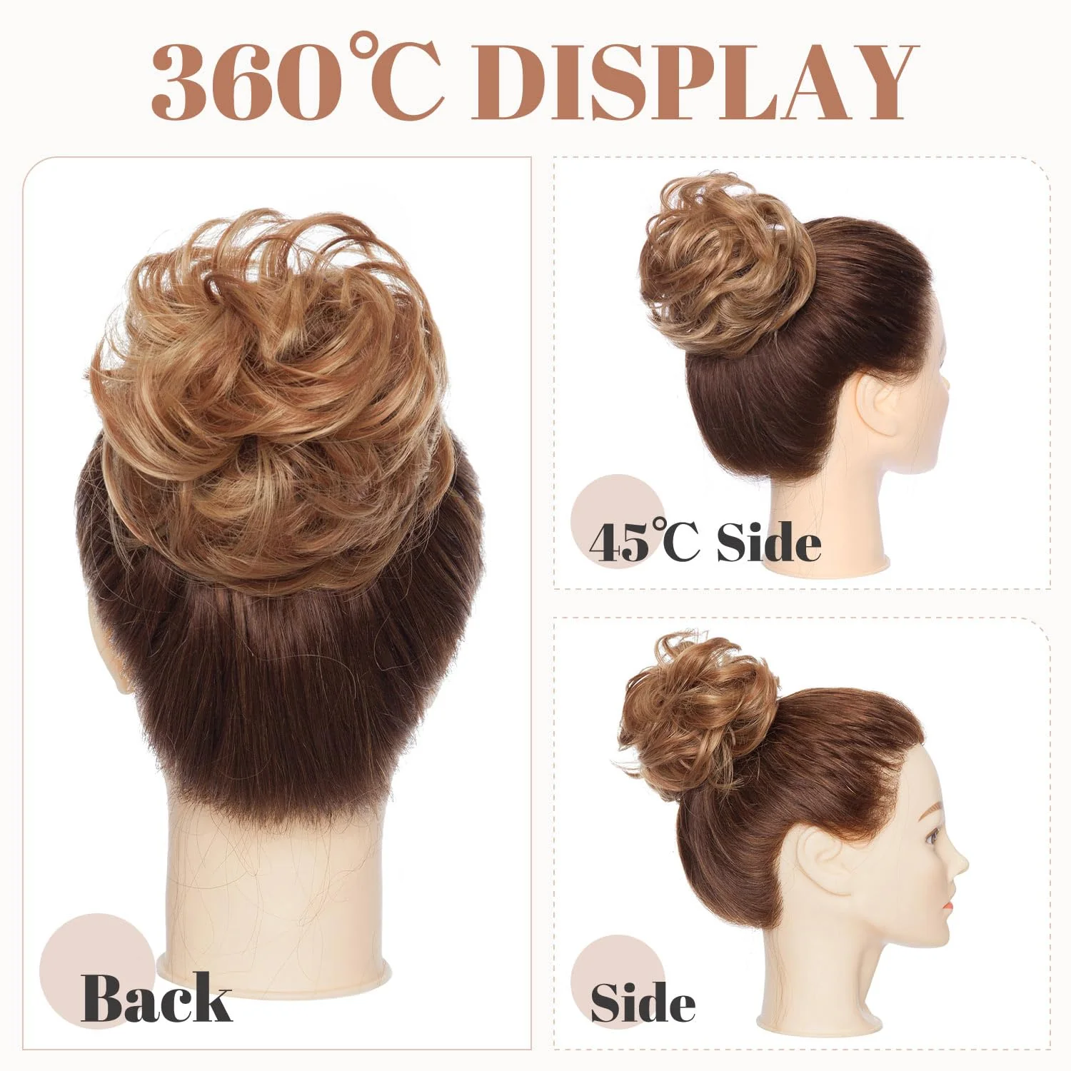 Synthetic Messy Bun Hair Piece for Women - Image 66