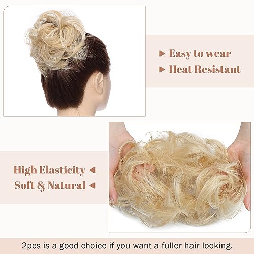 Synthetic Messy Bun Hair Piece for Women - Image 70