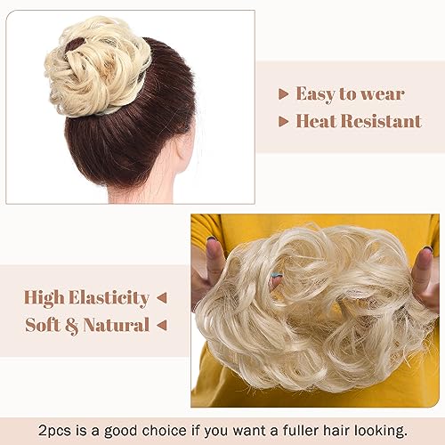 Synthetic Messy Bun Hair Piece for Women - Image 74