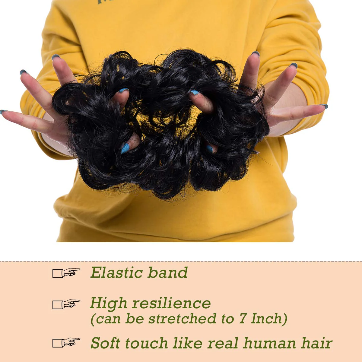 Synthetic Messy Bun Hair Piece for Women - Image 79