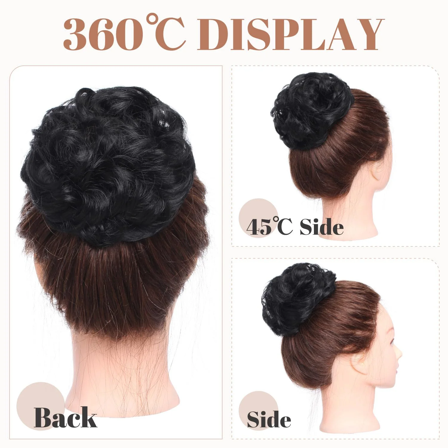 Synthetic Messy Bun Hair Piece for Women - Image 81
