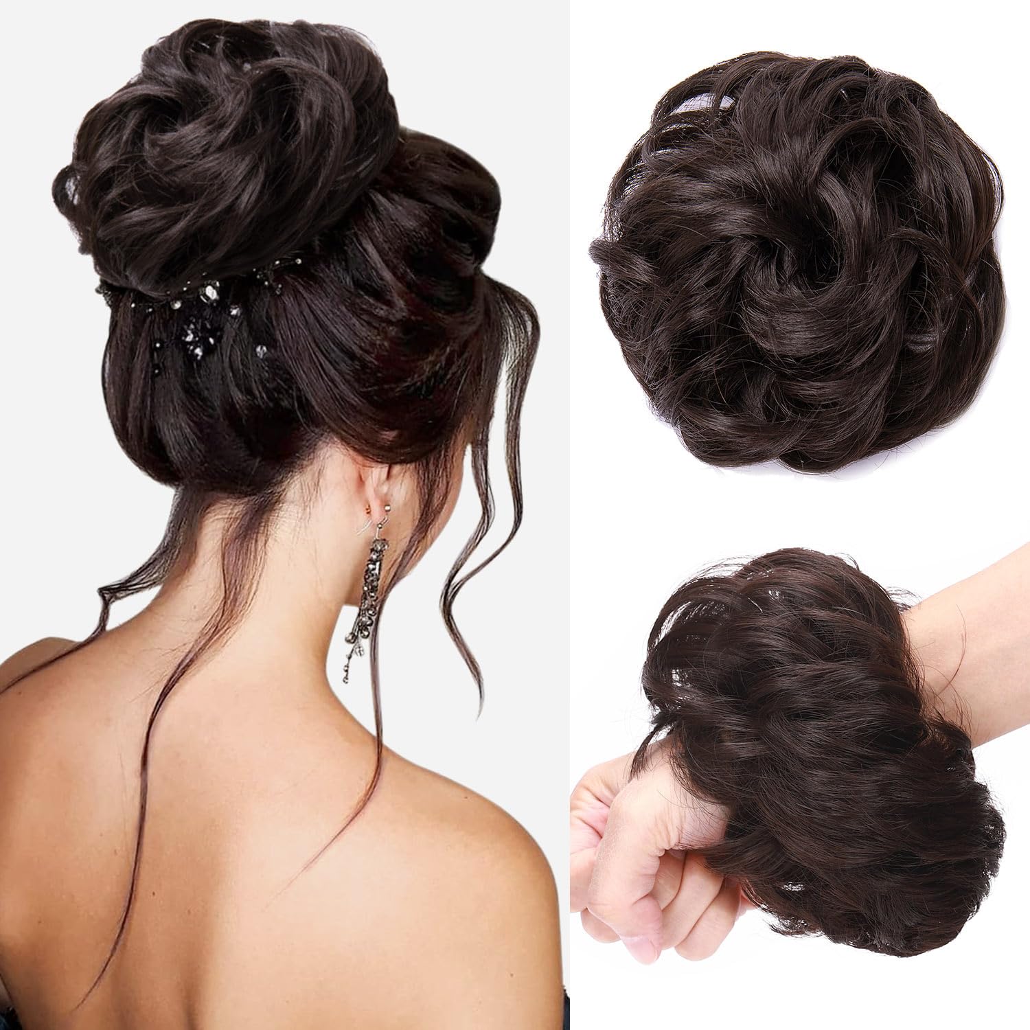 Synthetic Messy Bun Hair Piece for Women - Image 82