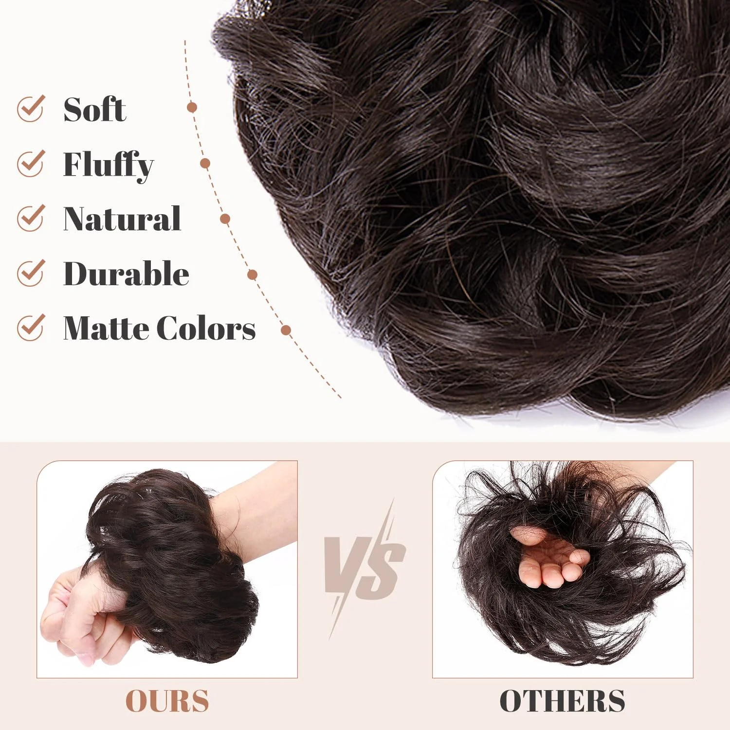 Synthetic Messy Bun Hair Piece for Women - Image 85