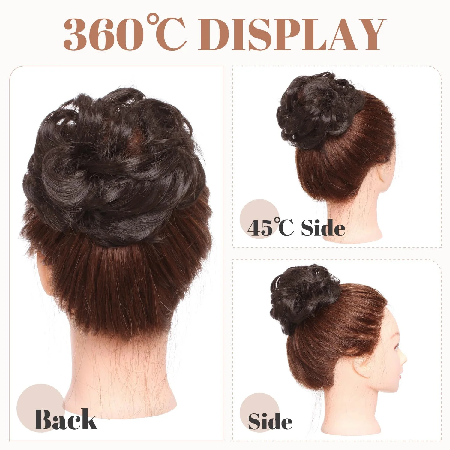 Synthetic Messy Bun Hair Piece for Women - Image 86