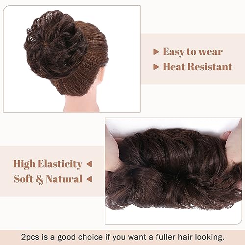 Synthetic Messy Bun Hair Piece for Women - Image 89