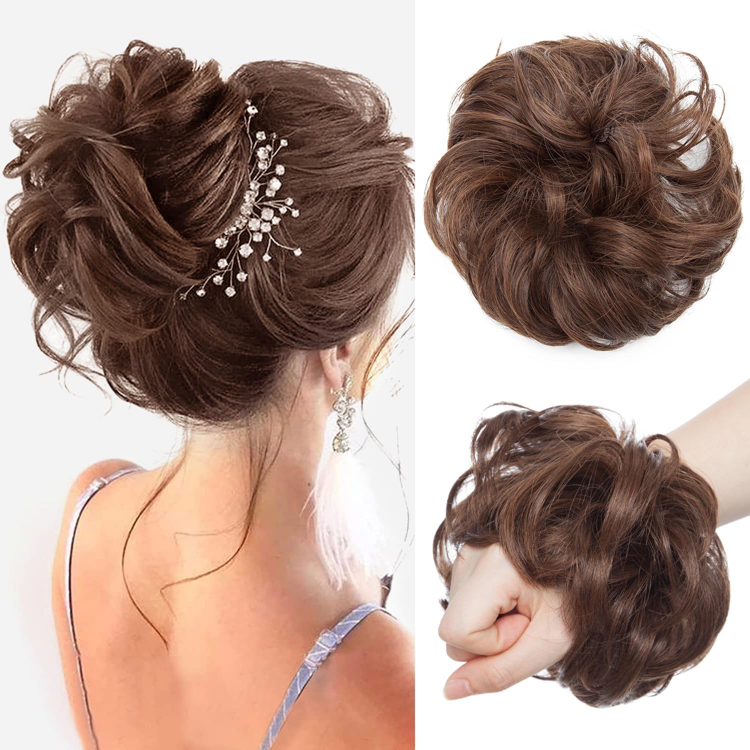 Synthetic Messy Bun Hair Piece for Women - Image 92