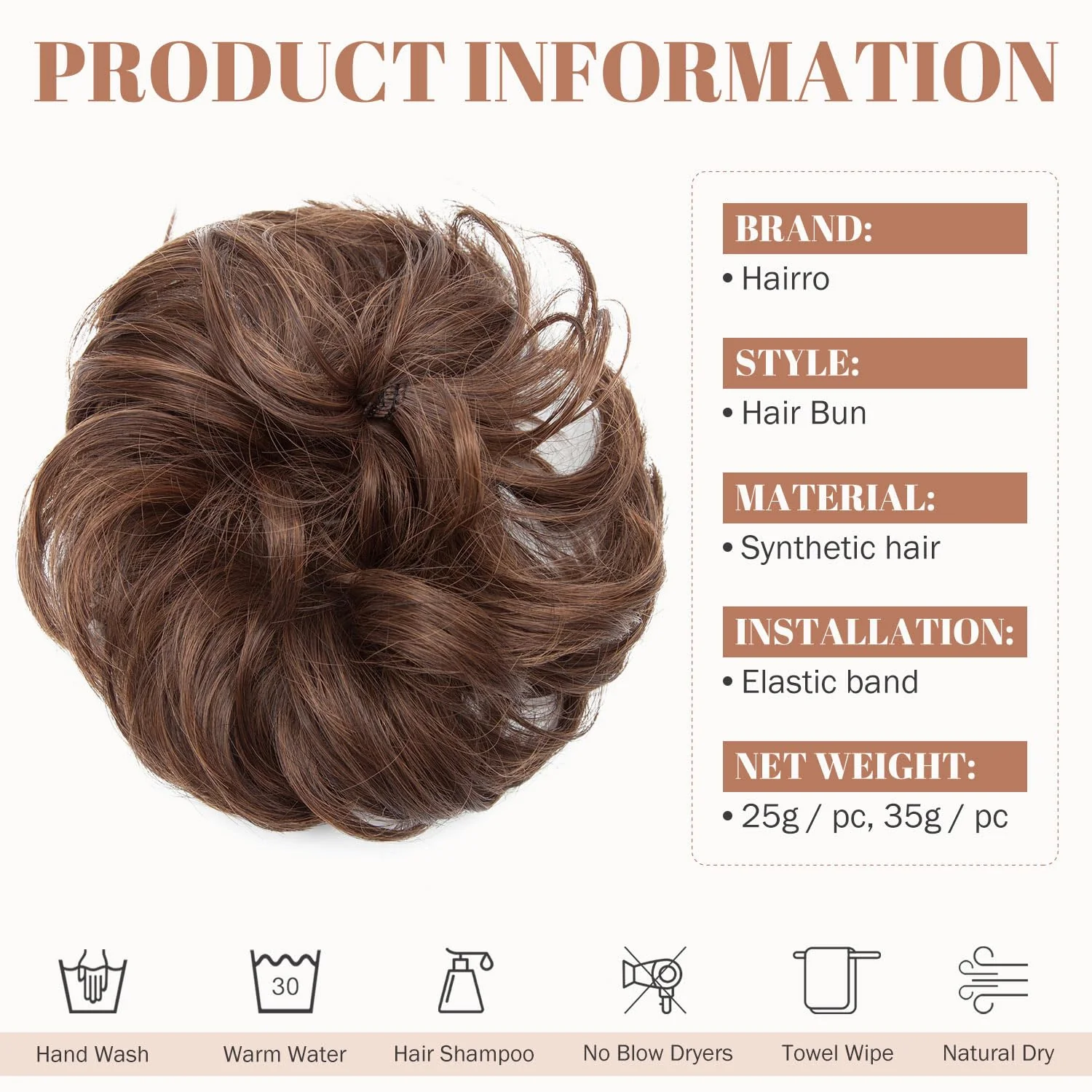 Synthetic Messy Bun Hair Piece for Women - Image 93