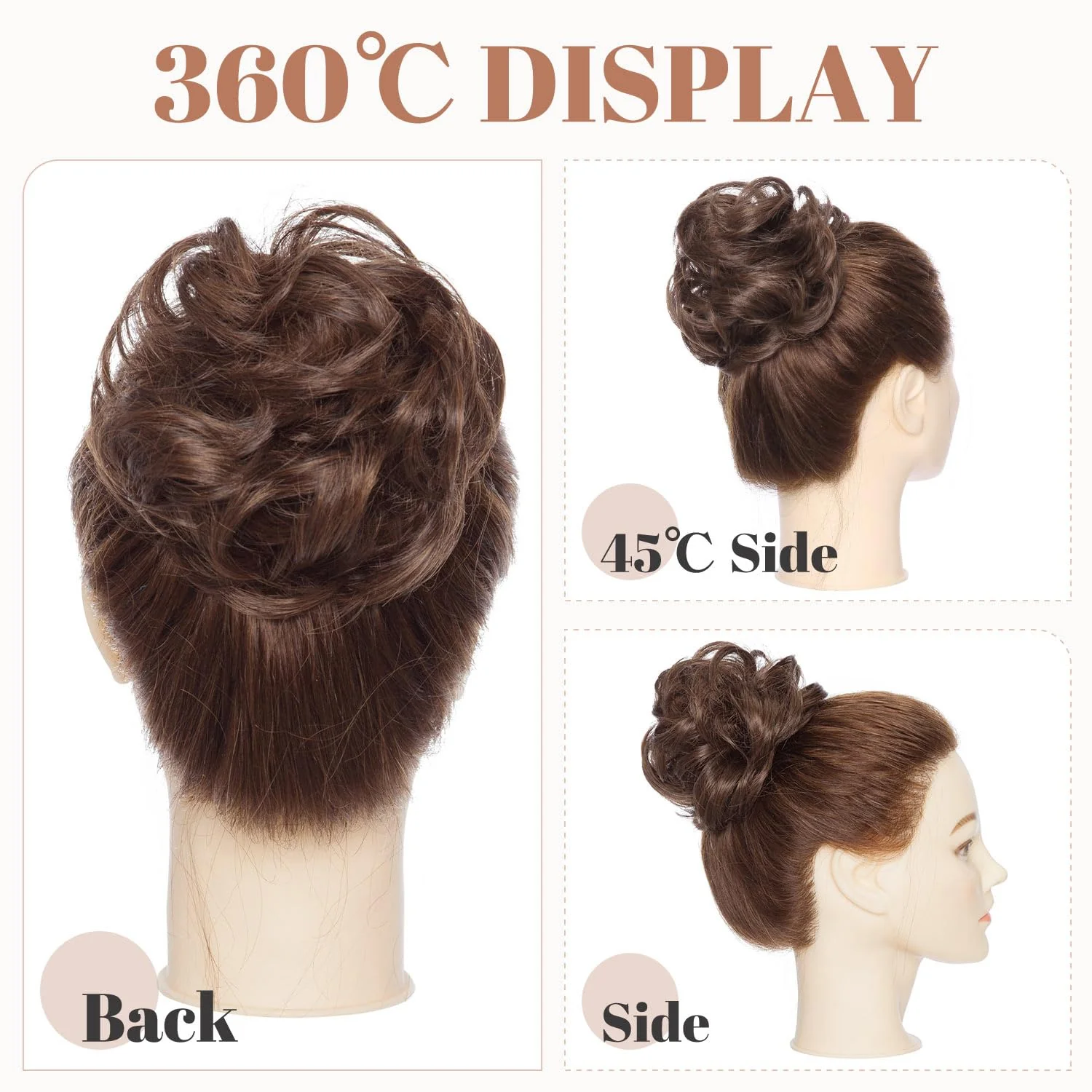 Synthetic Messy Bun Hair Piece for Women - Image 96