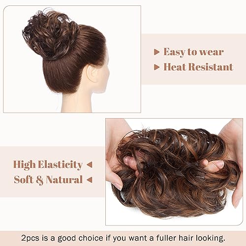 Synthetic Messy Bun Hair Piece for Women - Image 99