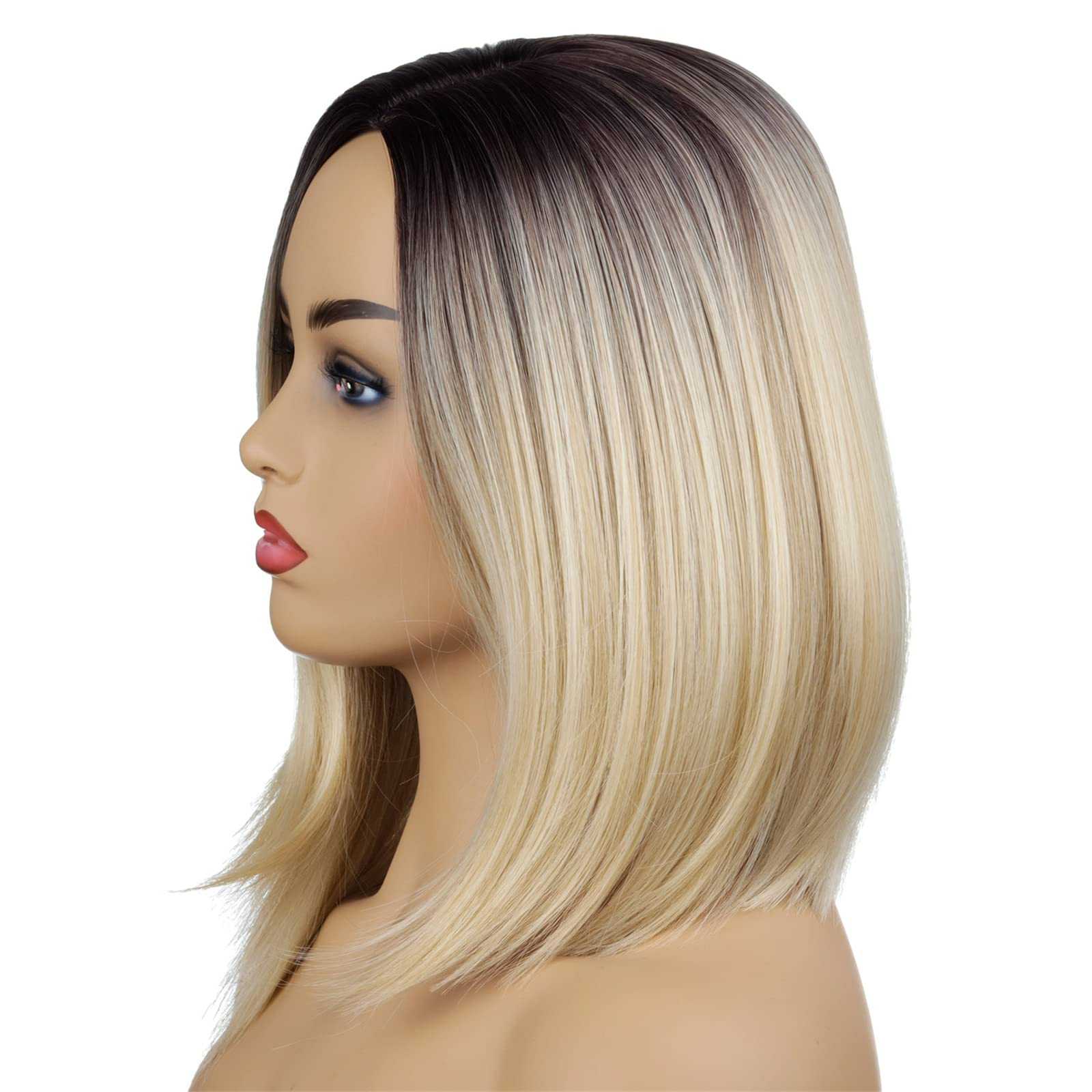 Synthetic Shoulder Length Bob Ombre Wig - Image 4