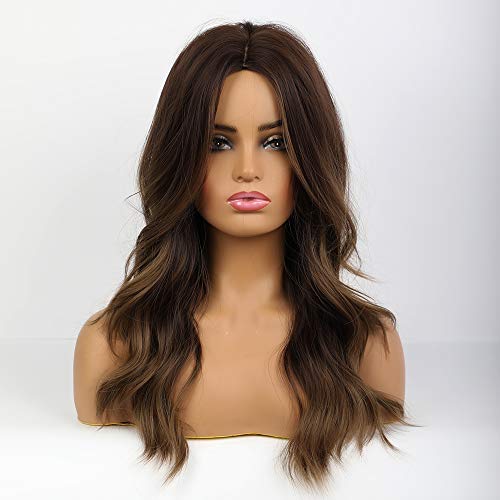 Synthetic wig with middle part and long layers - Image 2