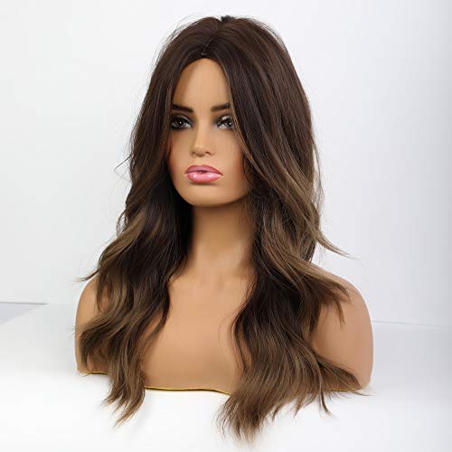 Synthetic wig with middle part and long layers - Image 3