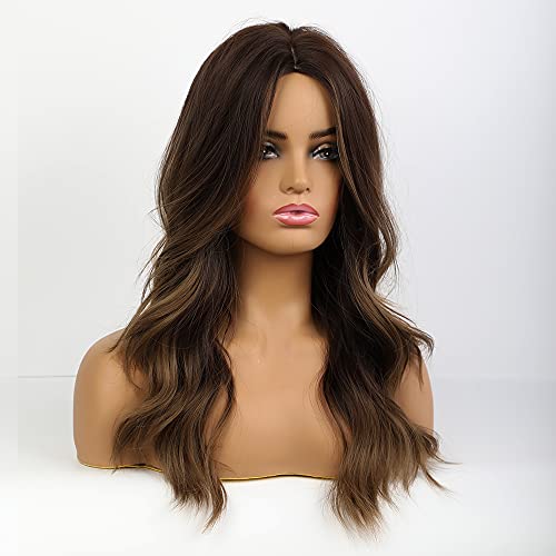 Synthetic wig with middle part and long layers - Image 4