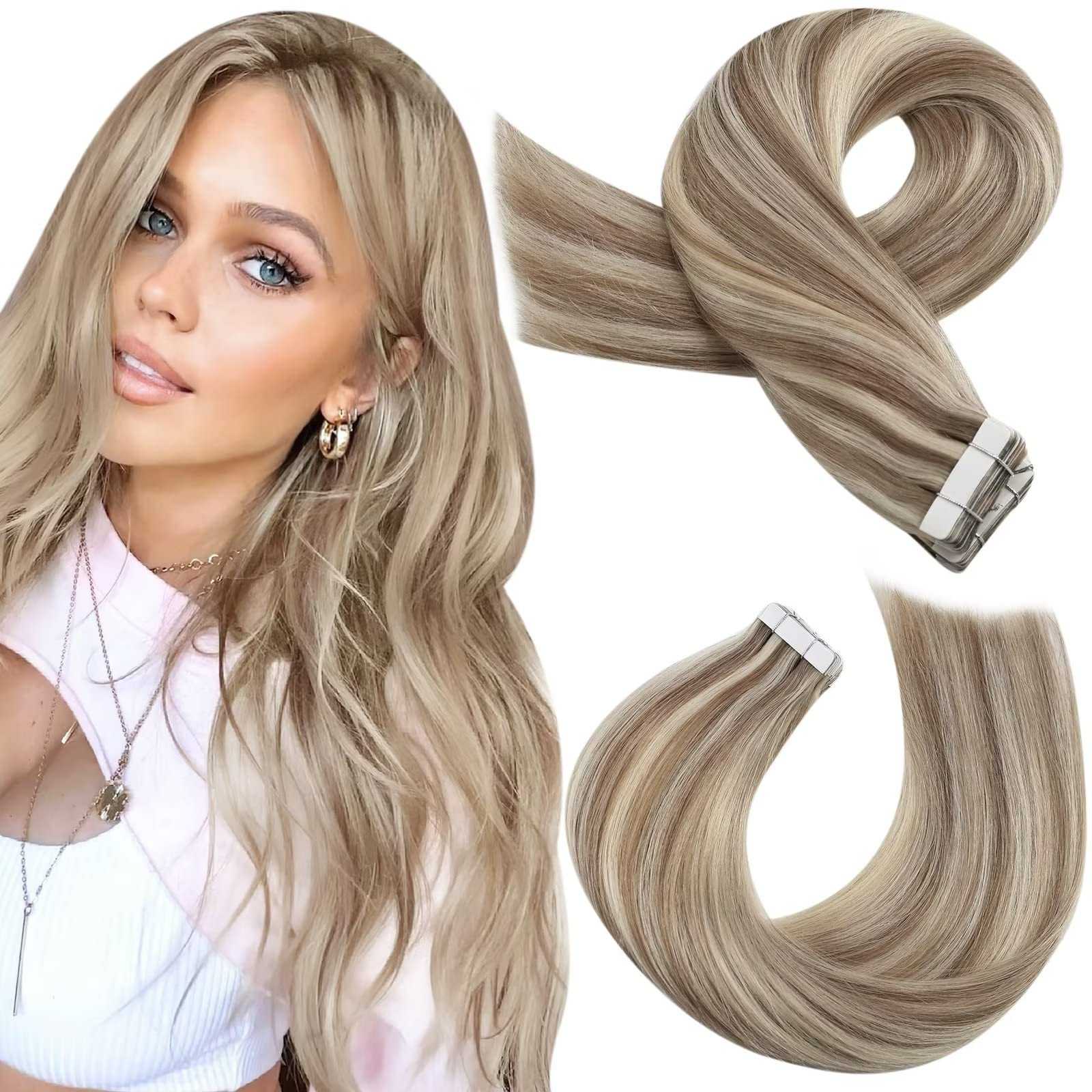 Tape in Hair Extensions 22 Inch Remy Tape in Extensions 20 Pieces 50 G - Image 17