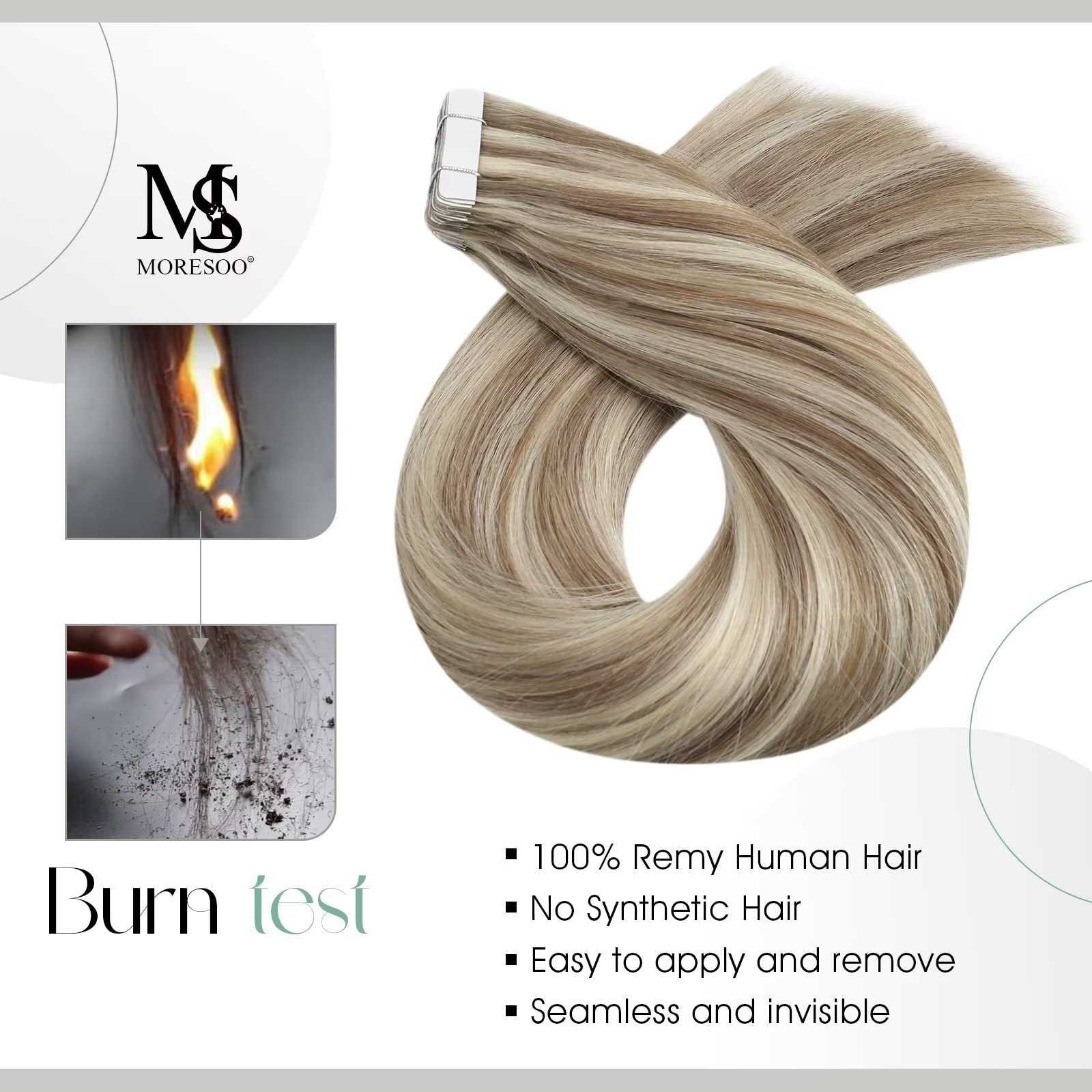 Tape in Hair Extensions 22 Inch Remy Tape in Extensions 20 Pieces 50 G - Image 18