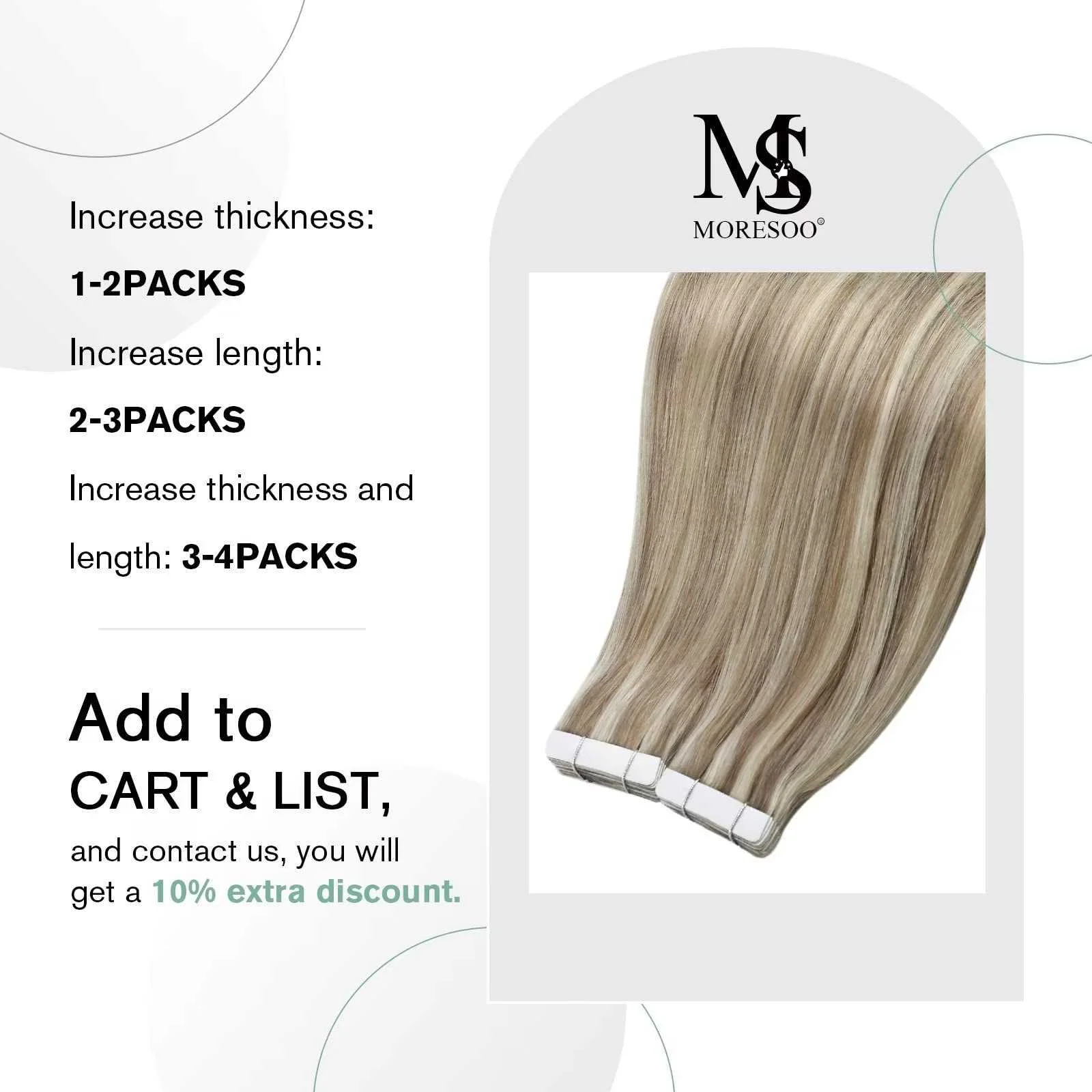 Tape in Hair Extensions 22 Inch Remy Tape in Extensions 20 Pieces 50 G - Image 22