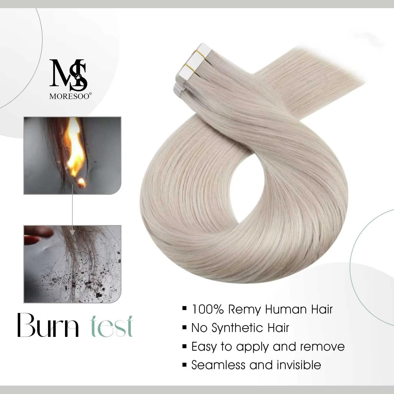 Tape in Hair Extensions 22 Inch Remy Tape in Extensions 20 Pieces 50 G - Image 26