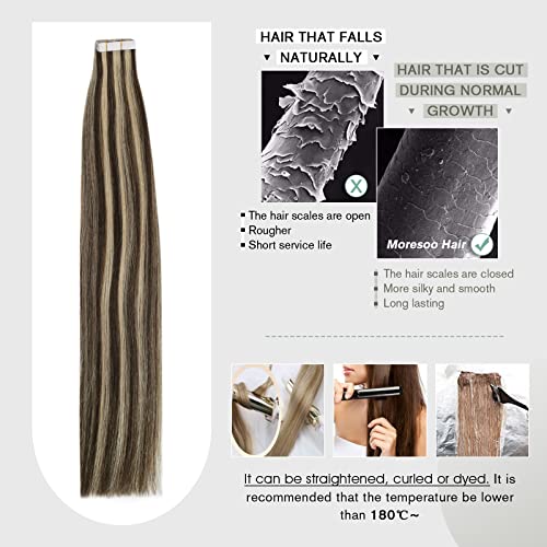 Tape in Hair Extensions 22 Inch Remy Tape in Extensions 20 Pieces 50 G - Image 5