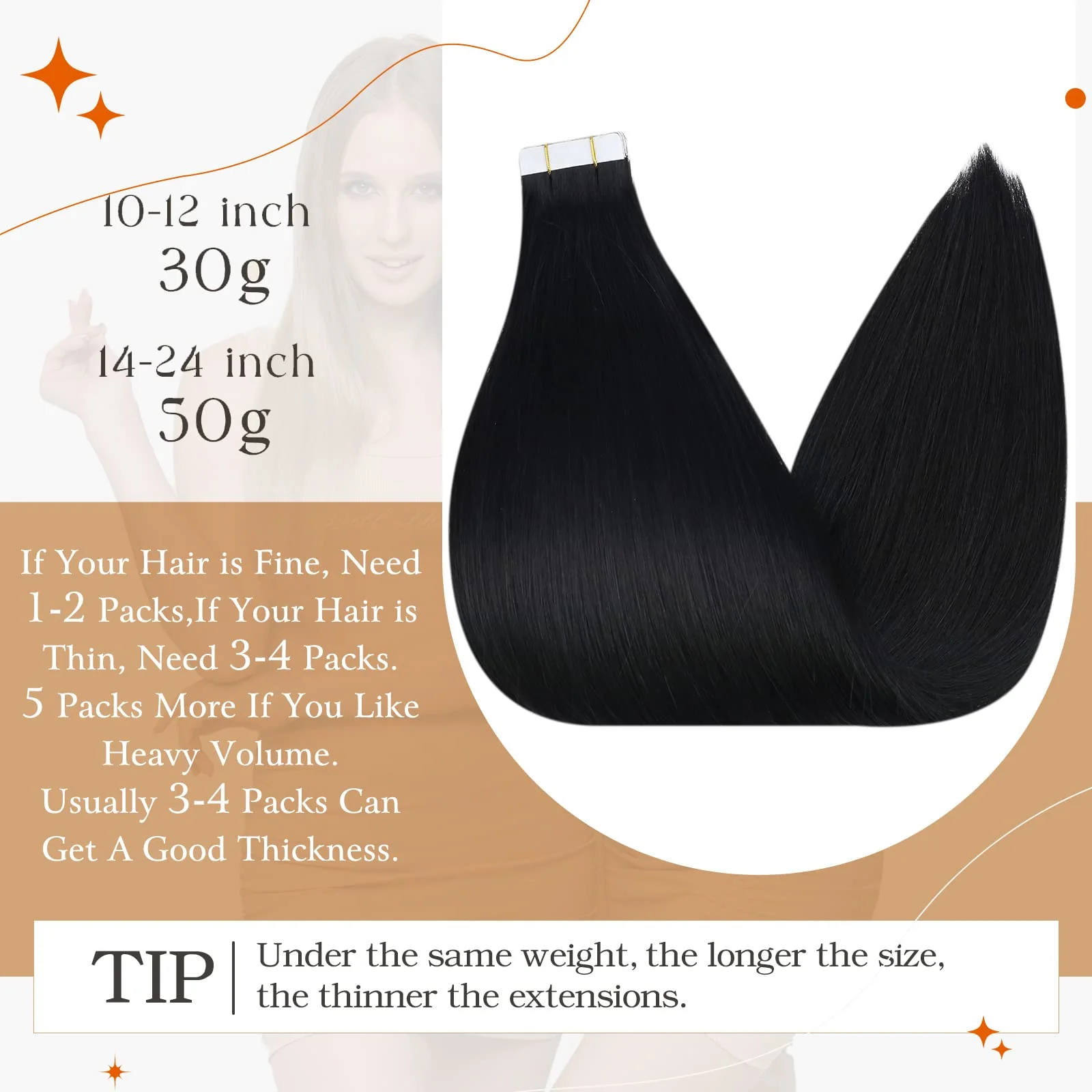 Tape in Hair Extensions Human Hair - Image 115
