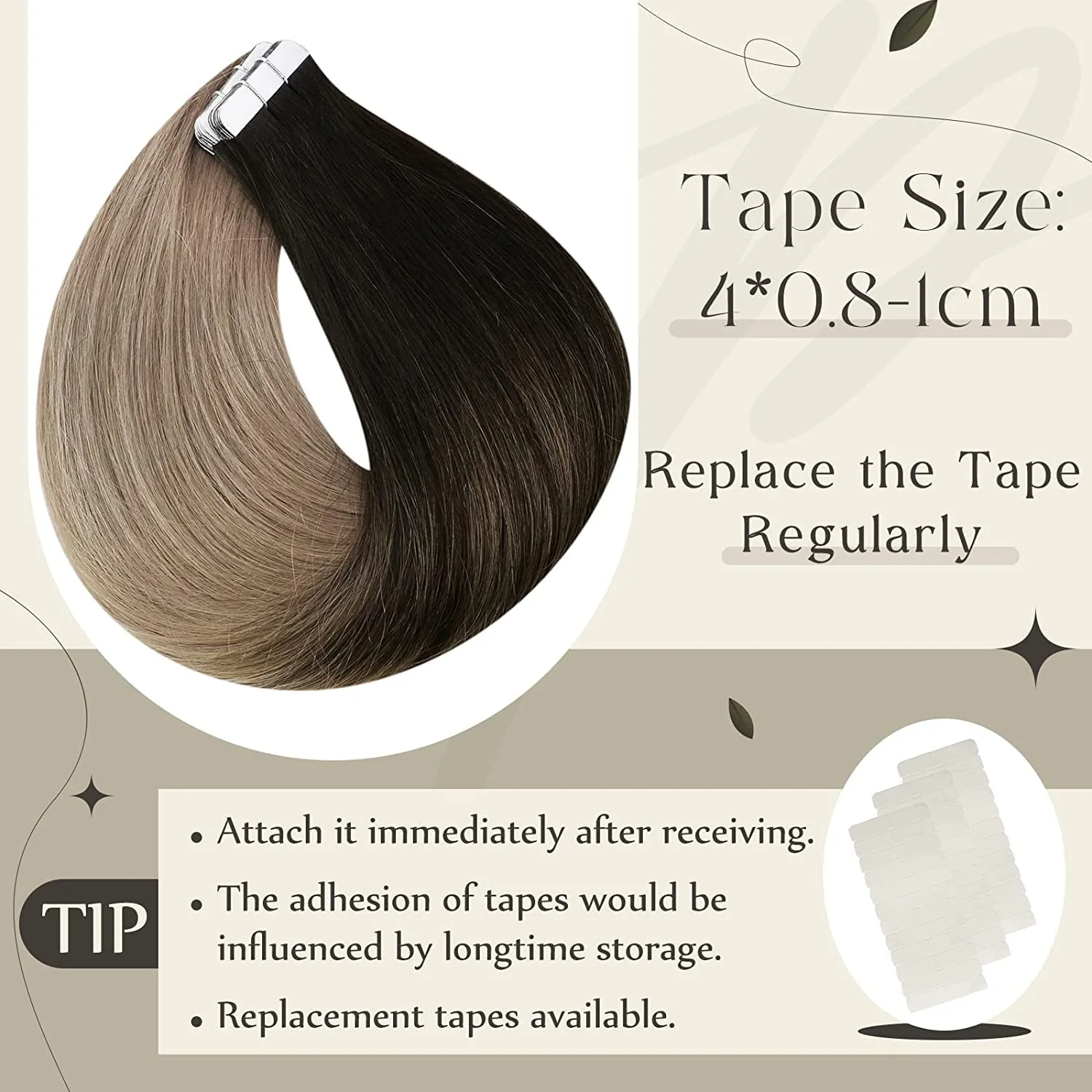 Tape in Hair Extensions Human Hair - Image 155