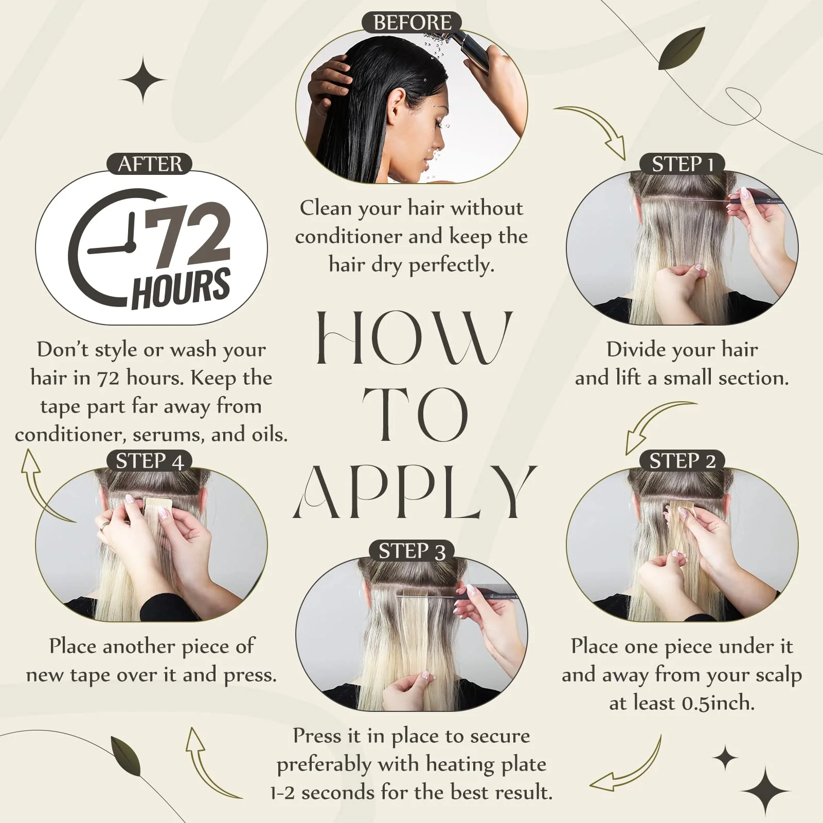 Tape in Hair Extensions Human Hair - Image 17