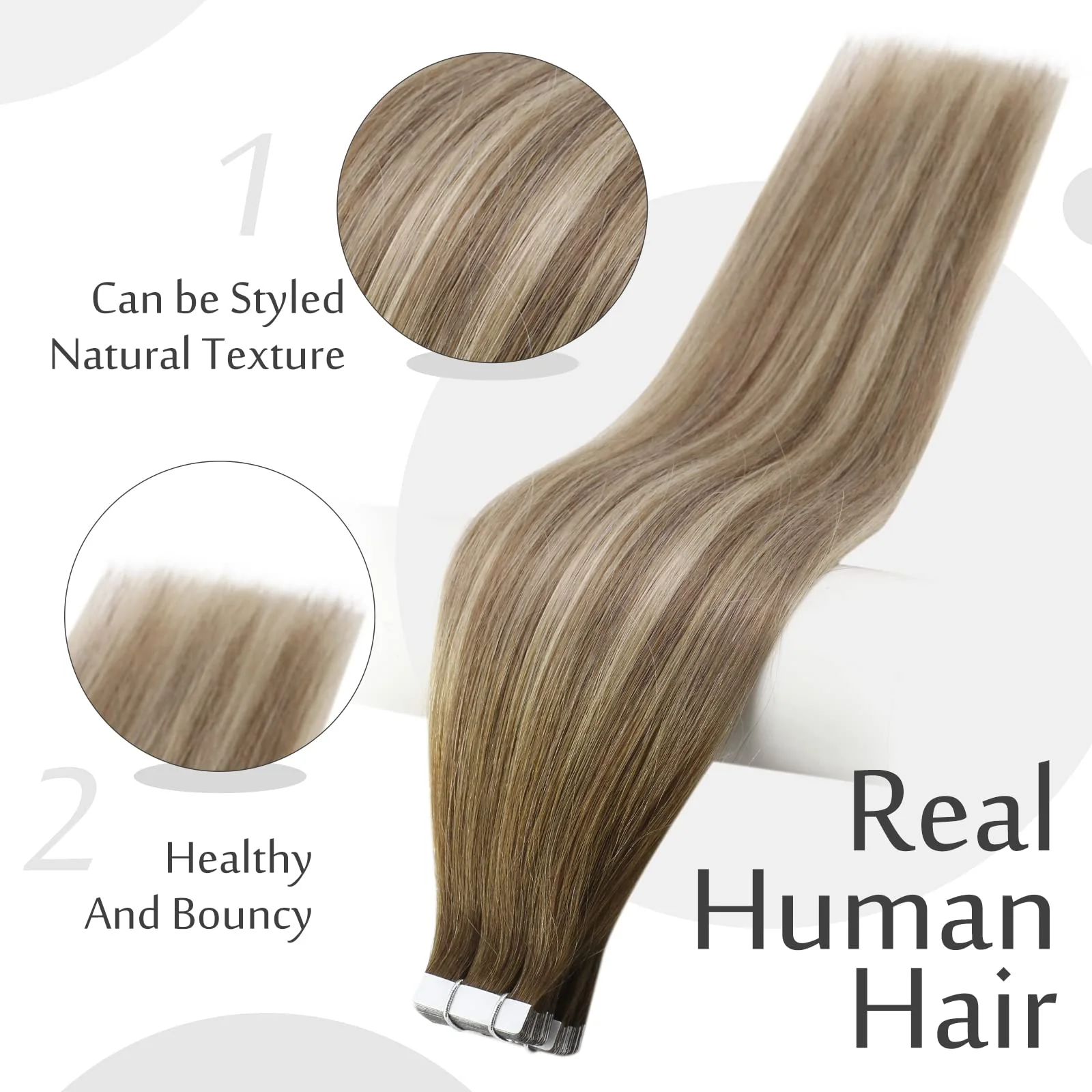 Tape in Hair Extensions Human Hair - Image 175