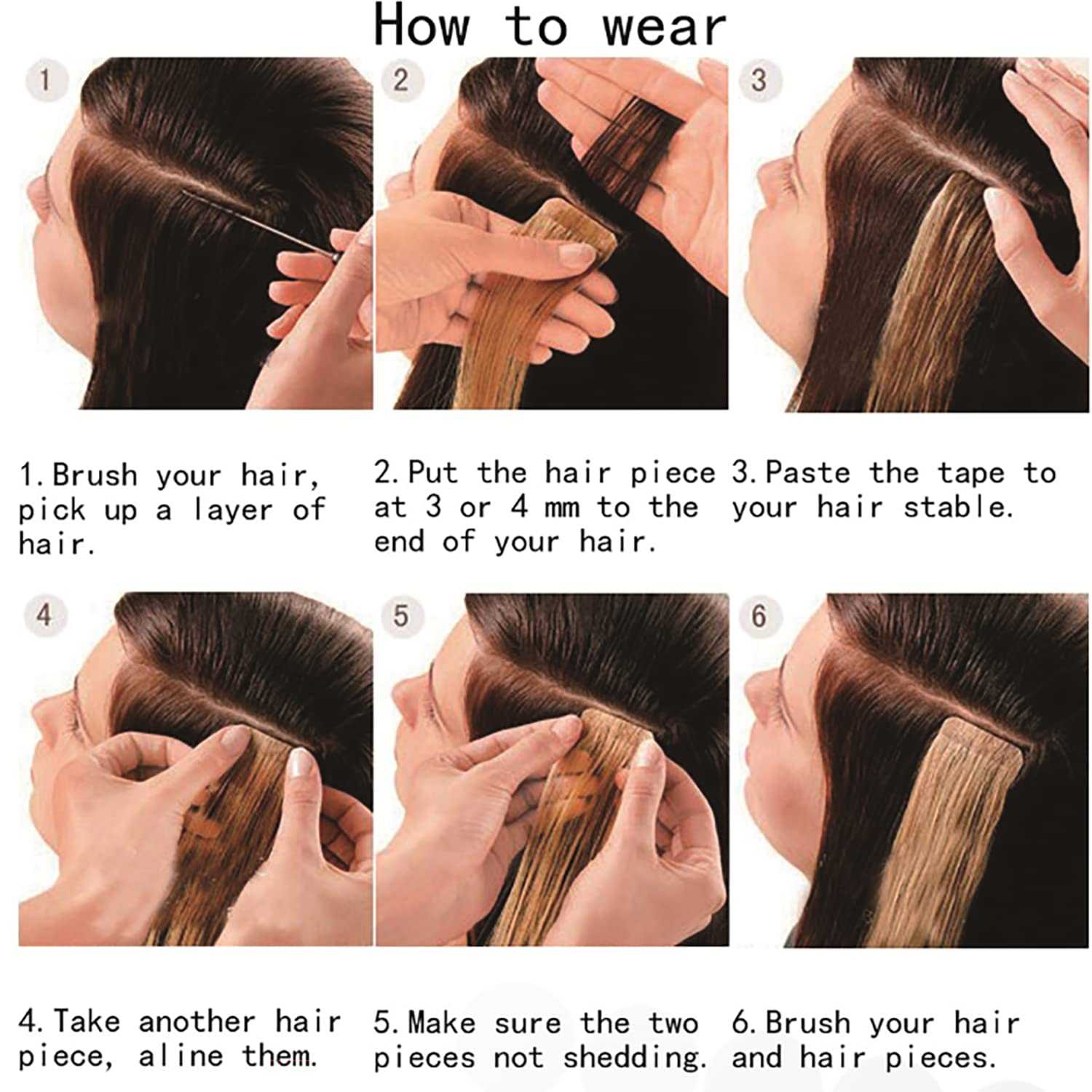 Tape in Hair Extensions Human Hair - 20 Pcs 50 Grams - Image 7