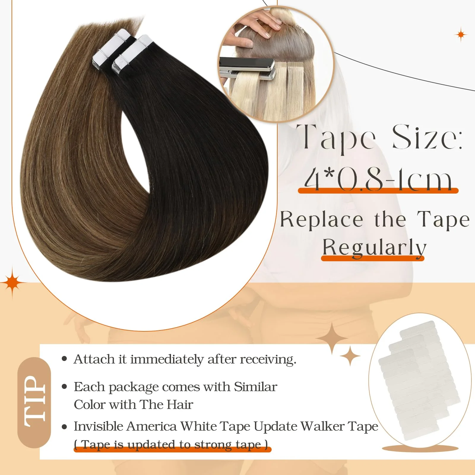 Tape in Hair Extensions Human Hair - Image 21
