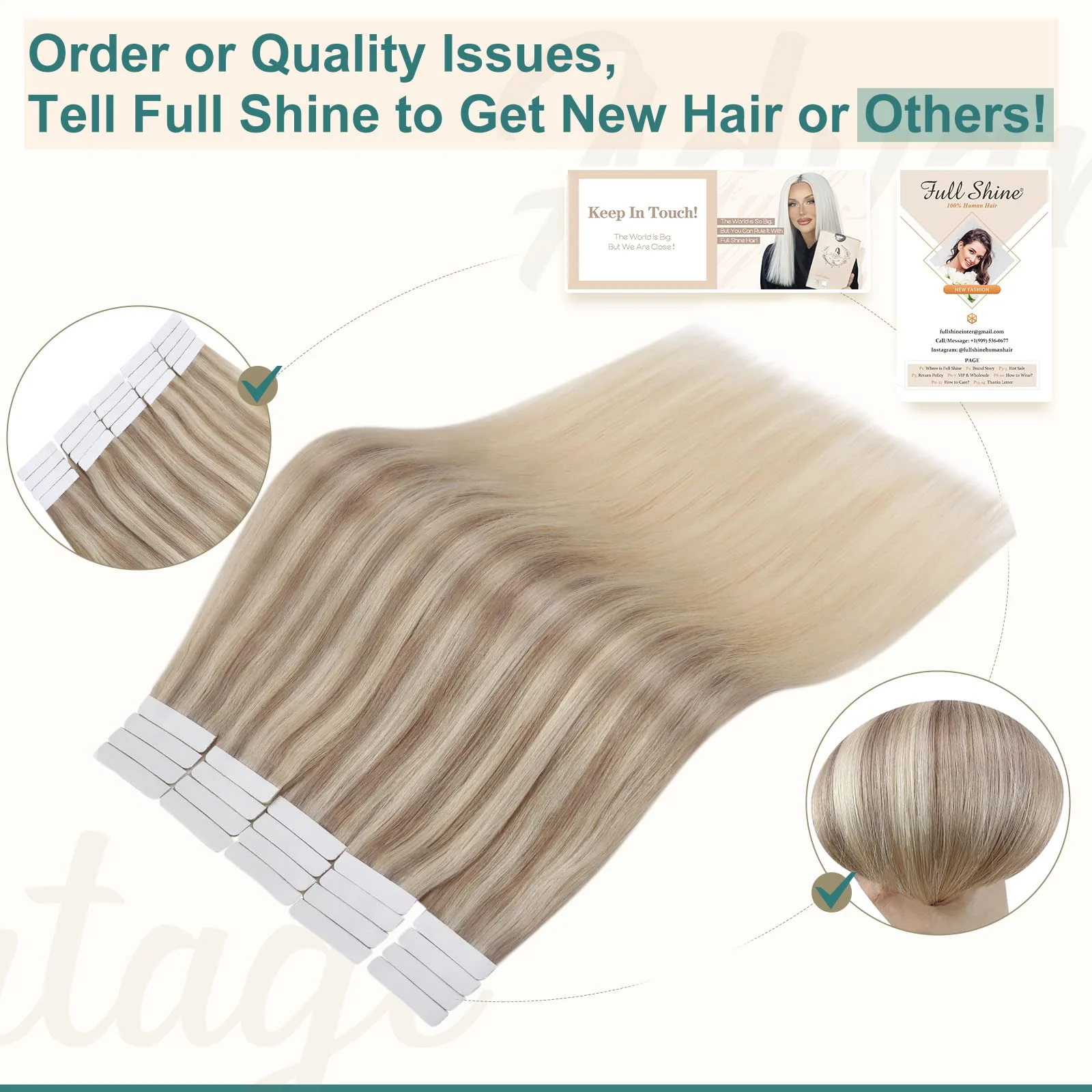 Tape in Hair Extensions Human Hair - Image 27