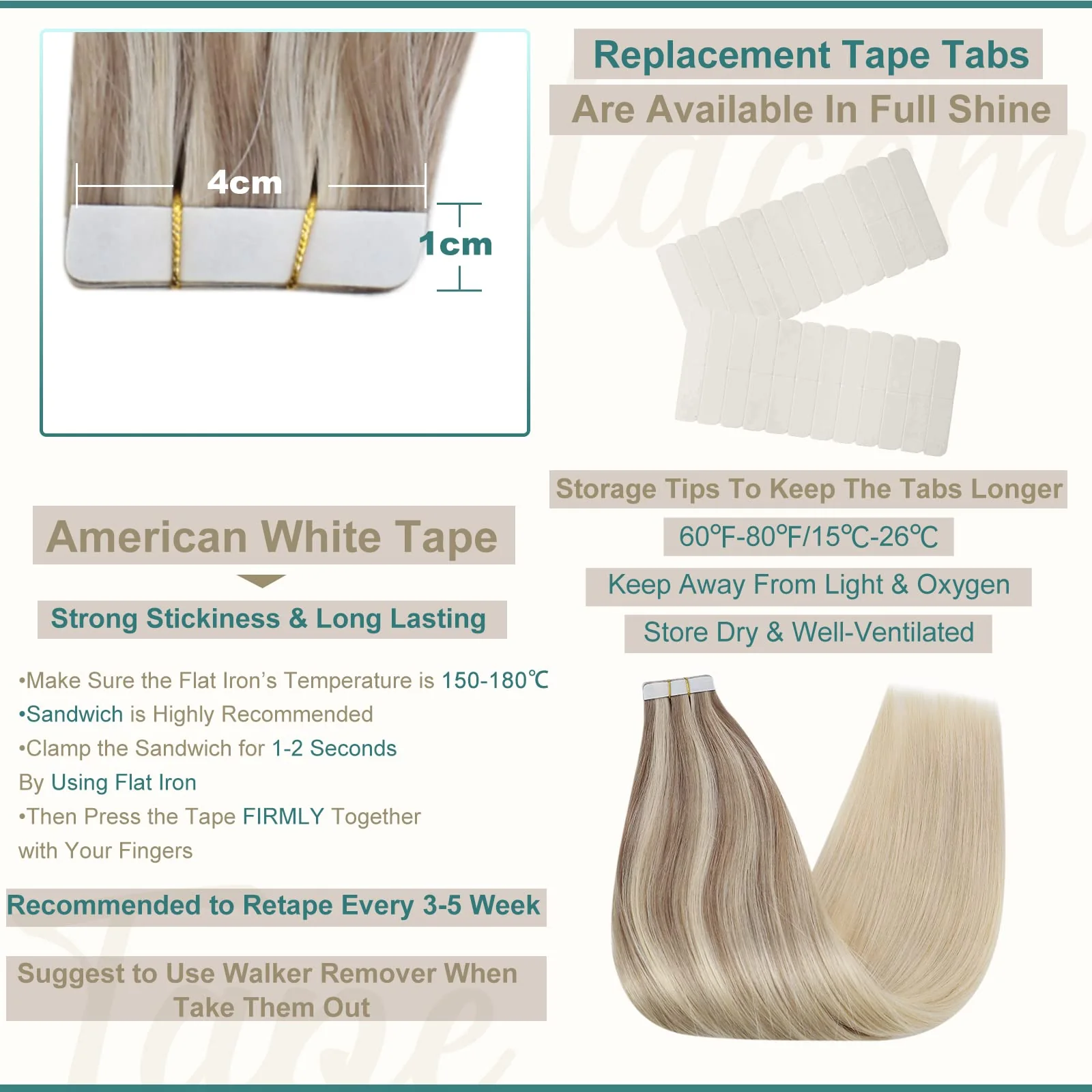 Tape in Hair Extensions Human Hair - Image 28