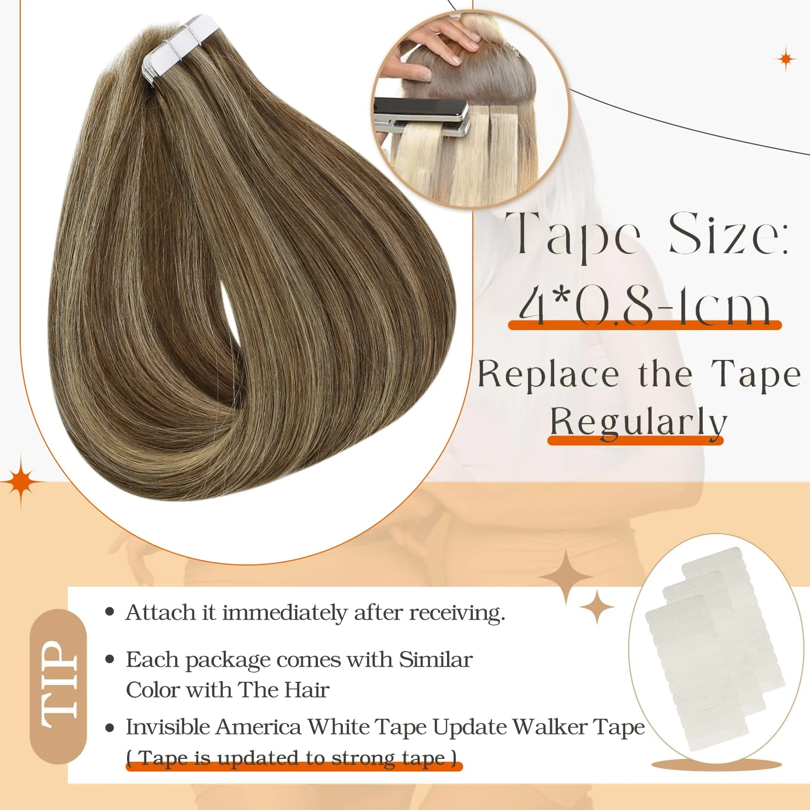 Tape in Hair Extensions Human Hair - Image 36