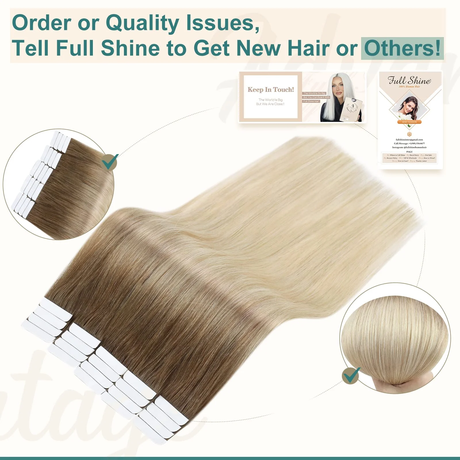 Tape in Hair Extensions Human Hair - Image 49