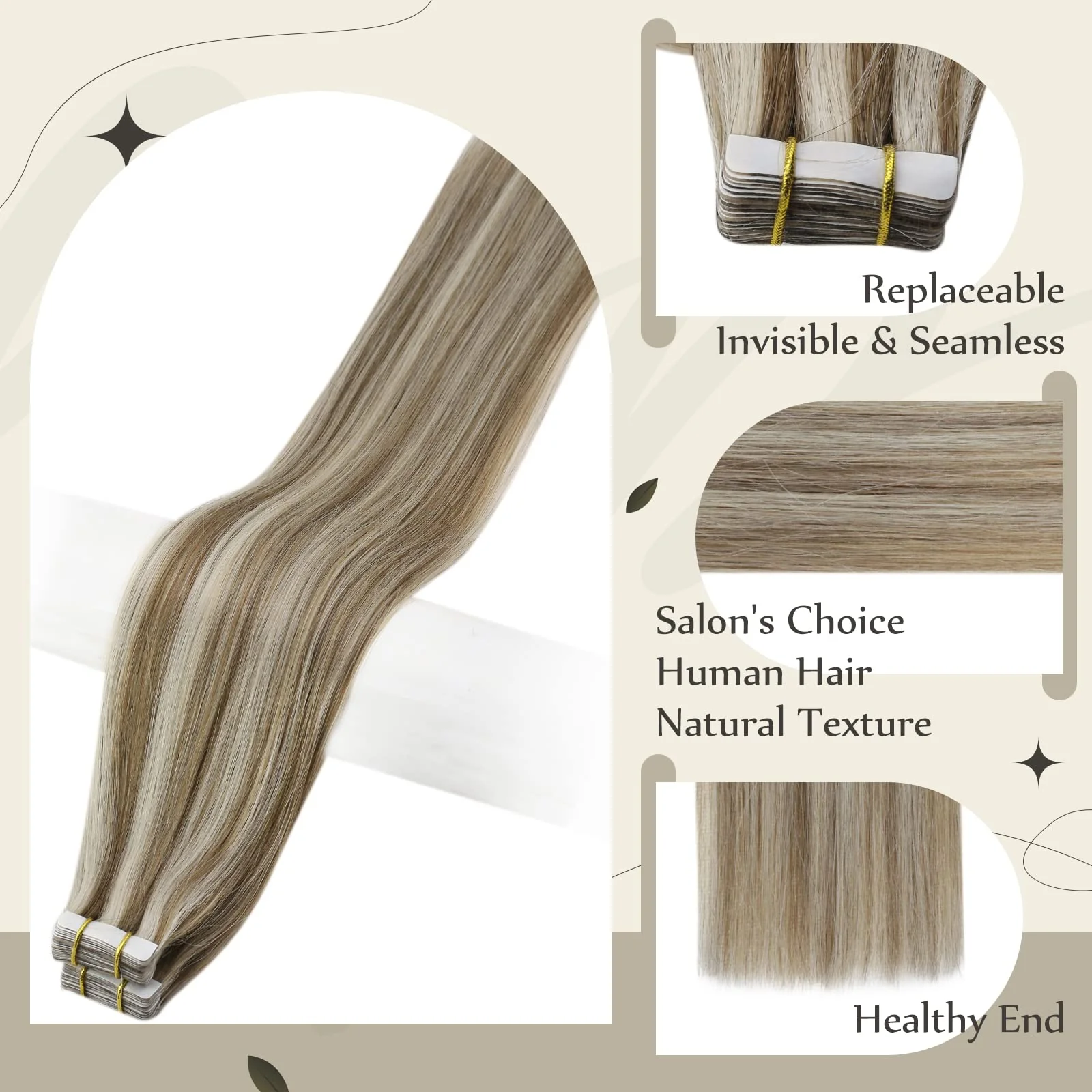 Tape in Hair Extensions Human Hair - Image 54
