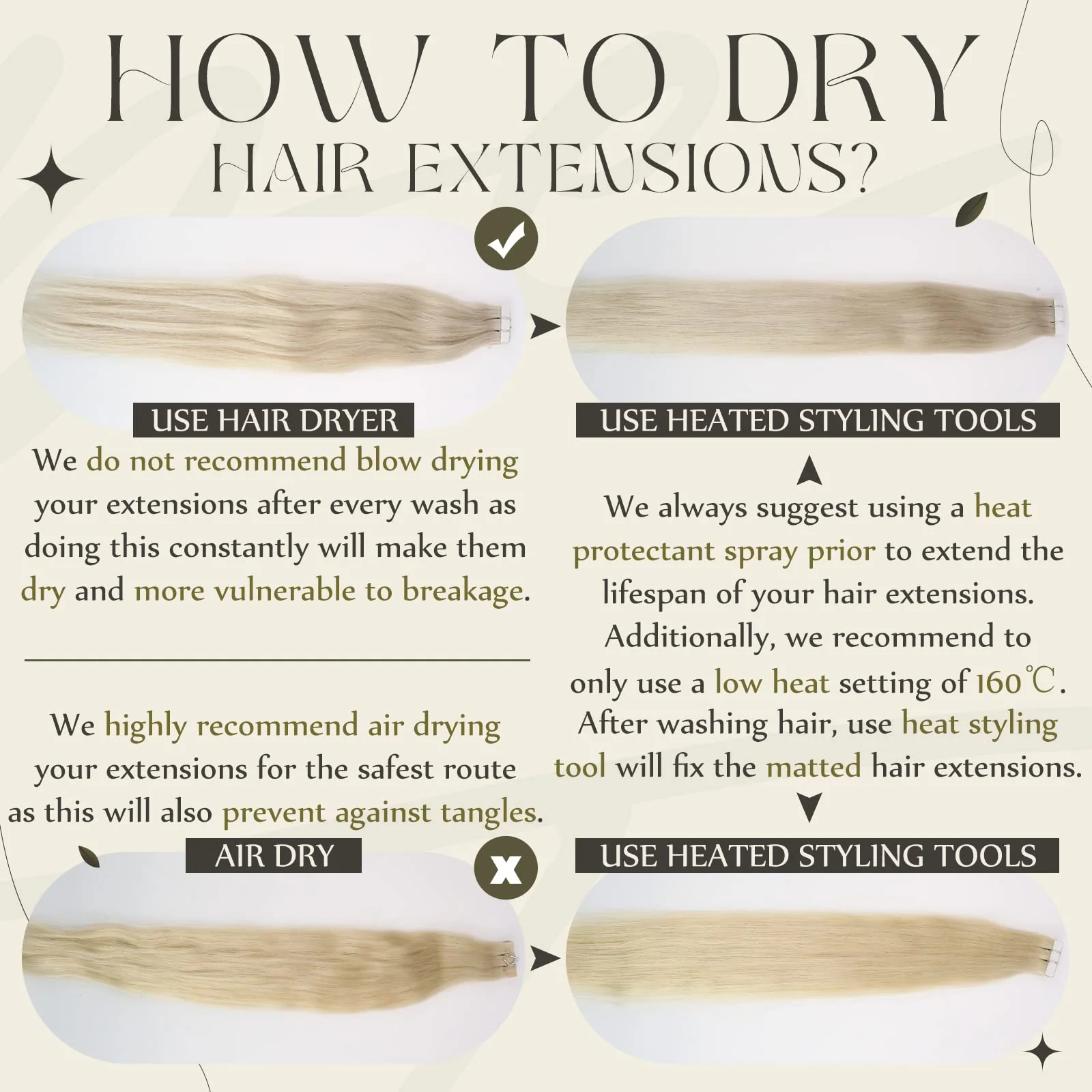 Tape in Hair Extensions Human Hair - Image 58
