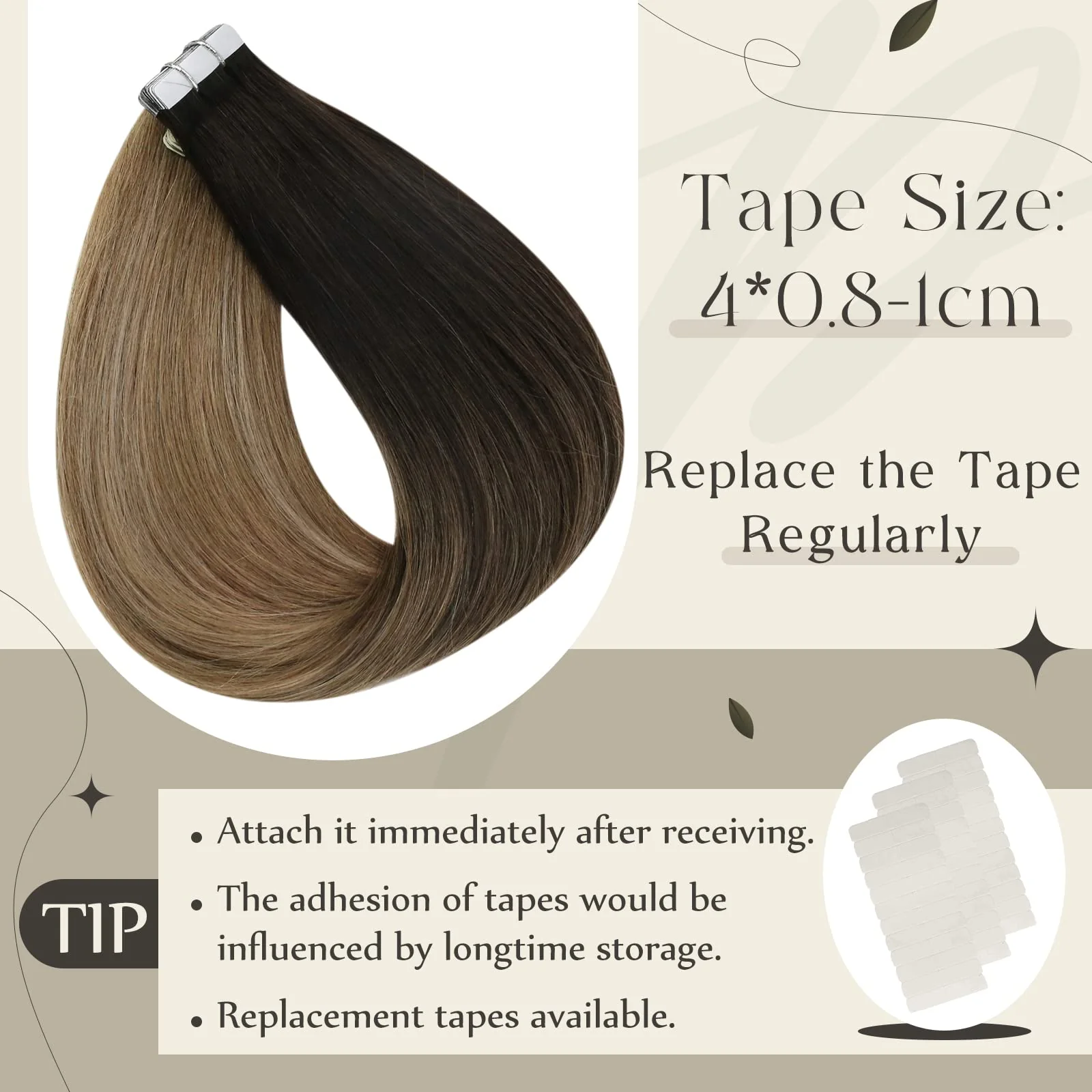 Tape in Hair Extensions Human Hair - Image 69