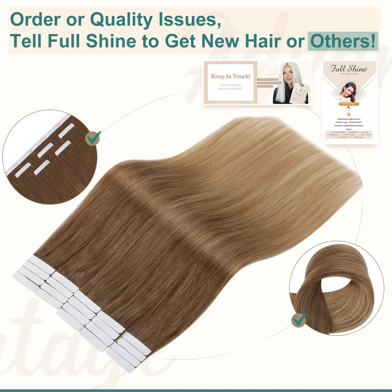Tape in Hair Extensions Human Hair - Image 75