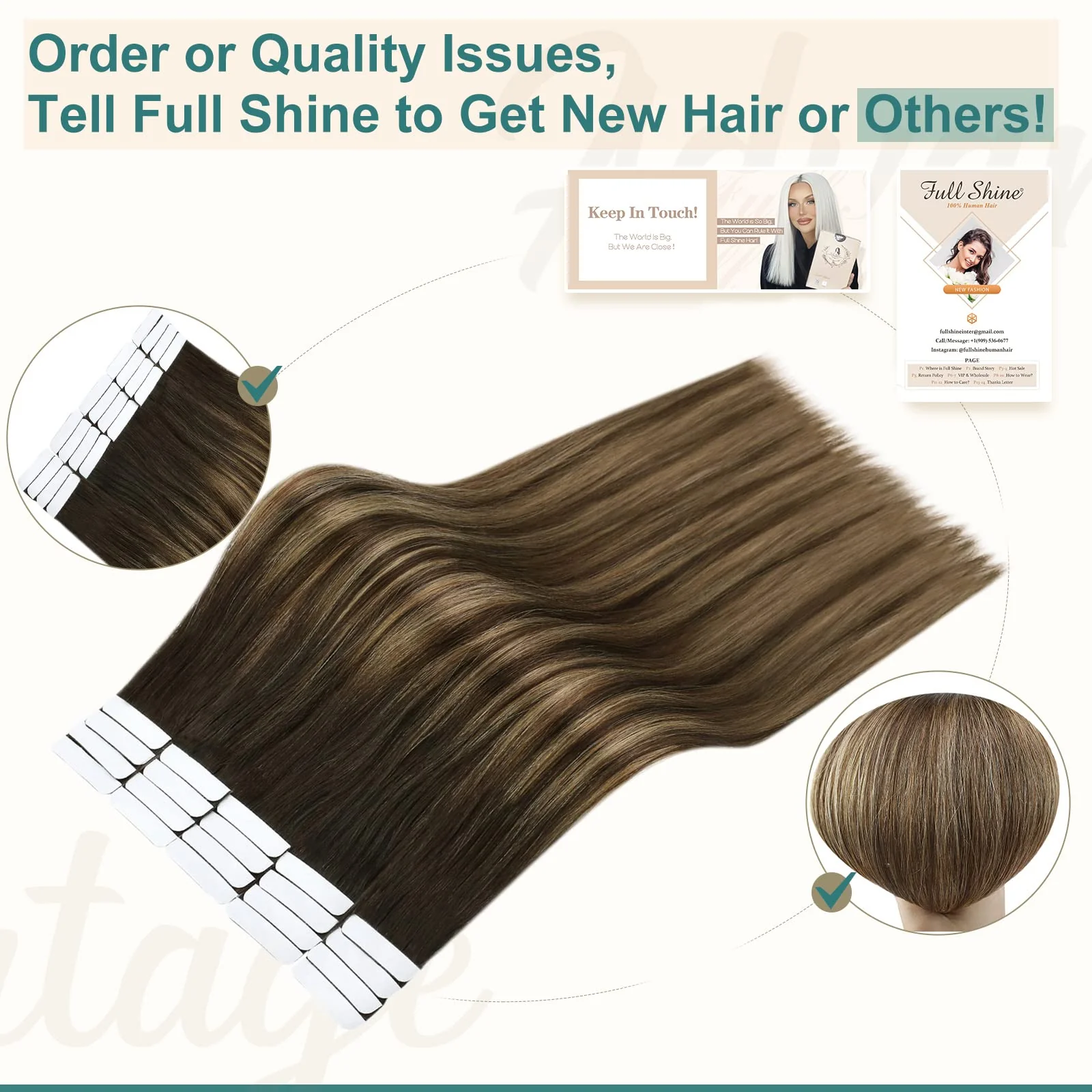Tape in Hair Extensions Human Hair - Image 80