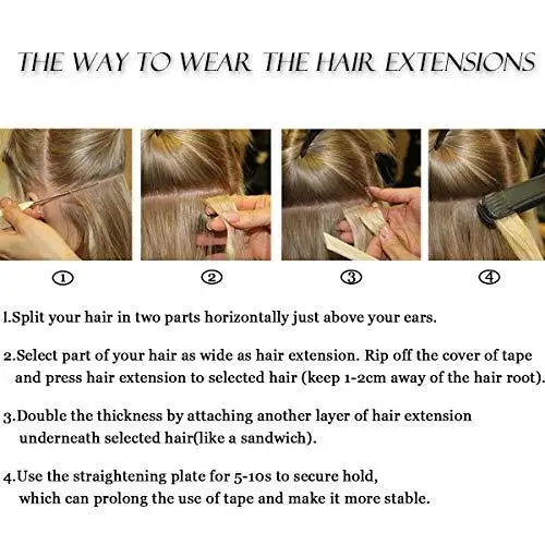 Grey Tape in Human Hair Extensions | 20 PCs 40g/pack - Image 7