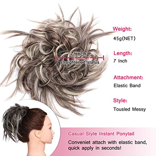 Tousled Updo Messy Bun Scrunchie - Image 15