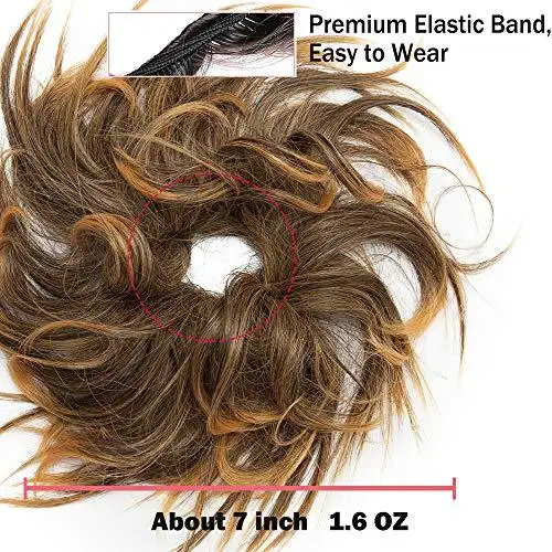 Tousled Wavy Hairpiece Bun Scrunchie Hair Wrap - Image 10