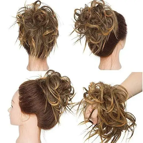 Tousled Wavy Hairpiece Bun Scrunchie Hair Wrap - Image 11
