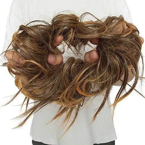 Tousled Wavy Hairpiece Bun Scrunchie Hair Wrap - Image 12