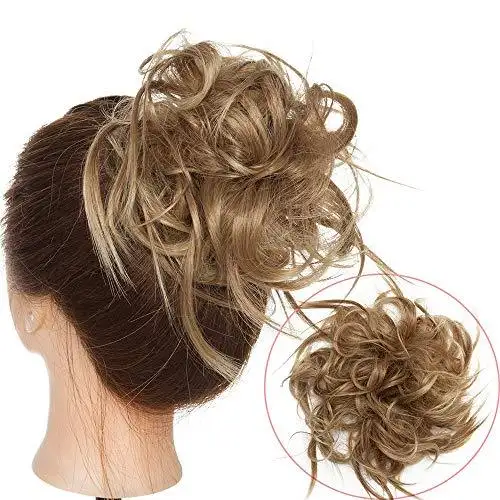 Tousled Wavy Hairpiece Bun Scrunchie Hair Wrap - Image 19