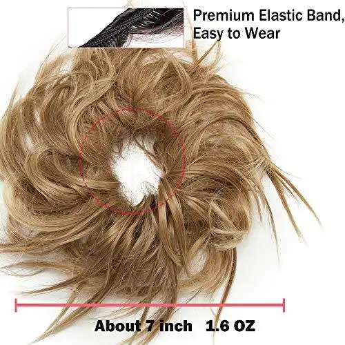 Tousled Wavy Hairpiece Bun Scrunchie Hair Wrap - Image 20