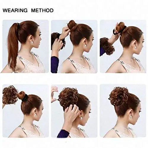 Tousled Wavy Hairpiece Bun Scrunchie Hair Wrap - Image 21